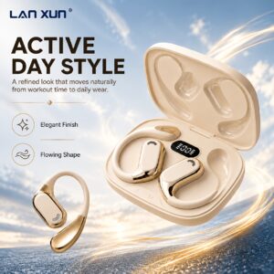 Nuevos Auriculares Inalámbricos True Wireless On-Ear para Dormir, Audífonos Colgantes de Música, Video, Cómodos, TWS HIFI Bass Stereo HD Calling, Adaptados para Android para Celular, Gaming, Auriculares para Parejas, Audífonos Inteligentes, Regalo para el Día de San Valentín